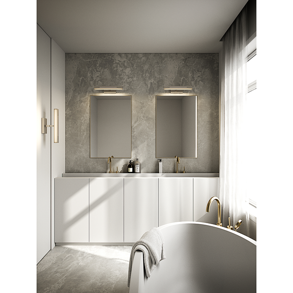 Wandleuchte Otis - Aluminium / Kunststoff - 1-flammig - Nickel - Nickel Glanz