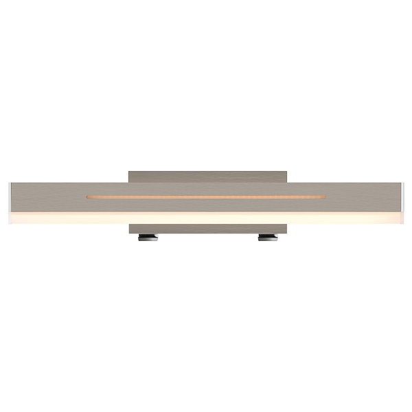 Wandleuchte Otis - Aluminium / Kunststoff - 1-flammig - Nickel - Nickel Glanz