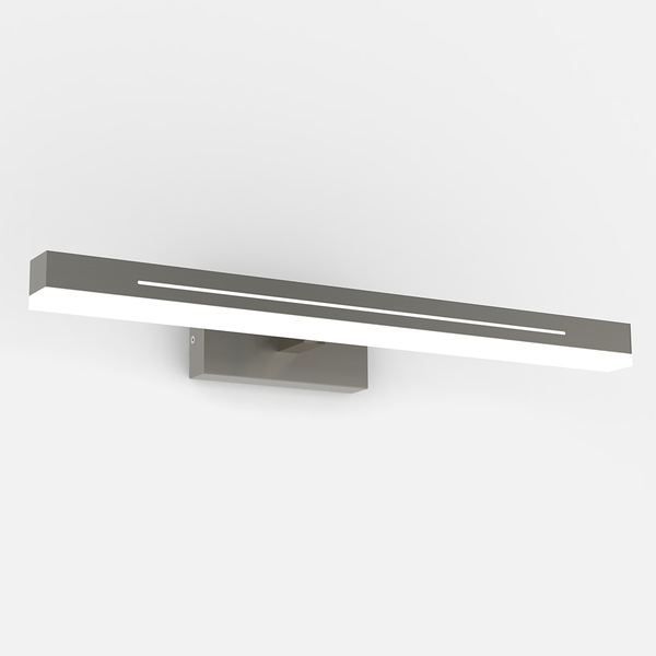 Wandleuchte Otis - Aluminium / Kunststoff - 1-flammig - Nickel - Nickel Glanz