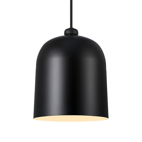 Pendelleuchte Angle - Stahl - 1-flammig - Schwarz - Schwarz
