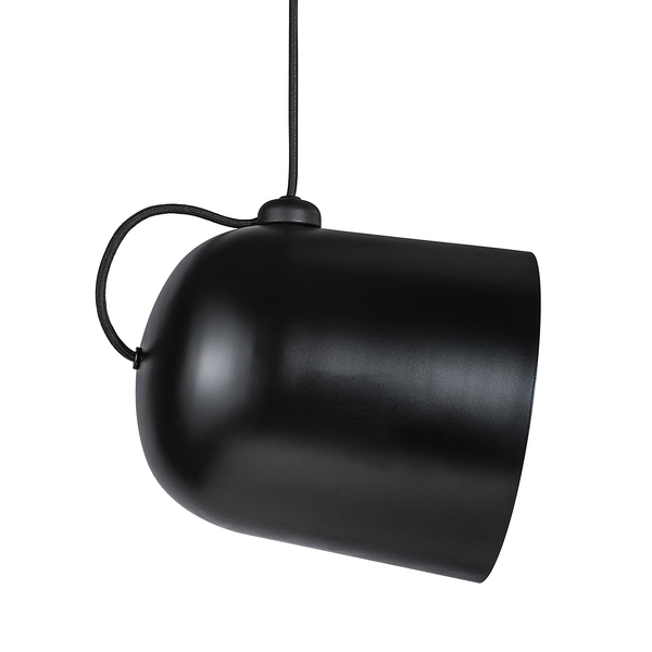 Pendelleuchte Angle - Stahl - 1-flammig - Schwarz - Schwarz
