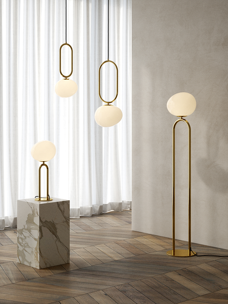 Pendelleuchte Shapes I - Metall / Opalglas - 1-flammig
