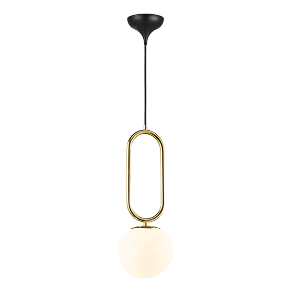 Pendelleuchte Shapes I - Metall / Opalglas - 1-flammig