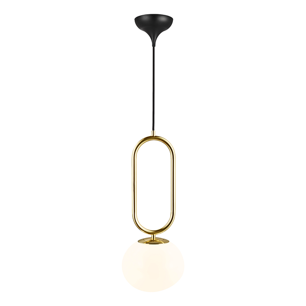 Pendelleuchte Shapes I - Metall / Opalglas - 1-flammig