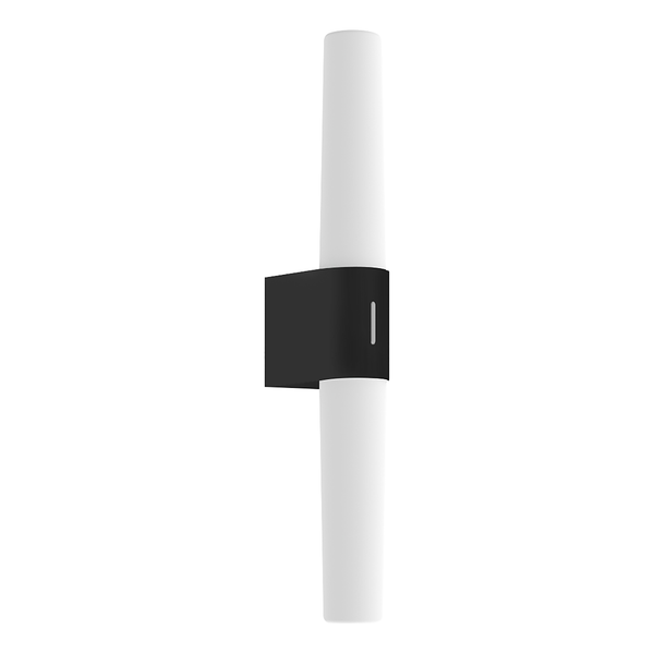 Wandleuchte Helva Double Basic - Kunststoff / 2-flammig - Schwarz