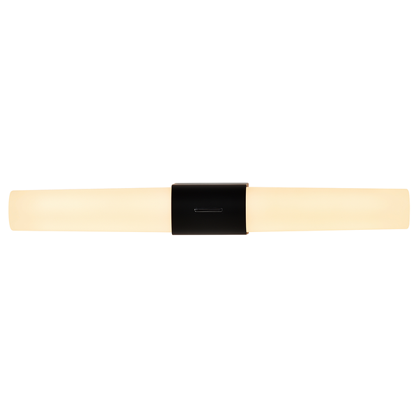 Wandleuchte Helva Double Basic - Kunststoff / 2-flammig - Schwarz