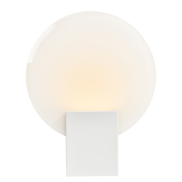Wandleuchte Hester - Kunststoff / Glas - 1-flammig - Weiß - Weiß