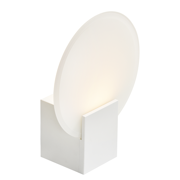 Wandleuchte Hester - Kunststoff / Glas - 1-flammig - Weiß - Weiß