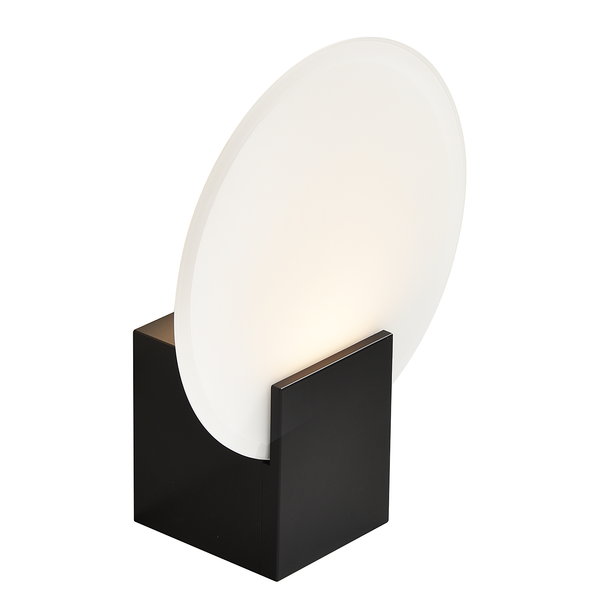 Wandleuchte Hester - Kunststoff / Glas - 1-flammig - Schwarz - Schwarz