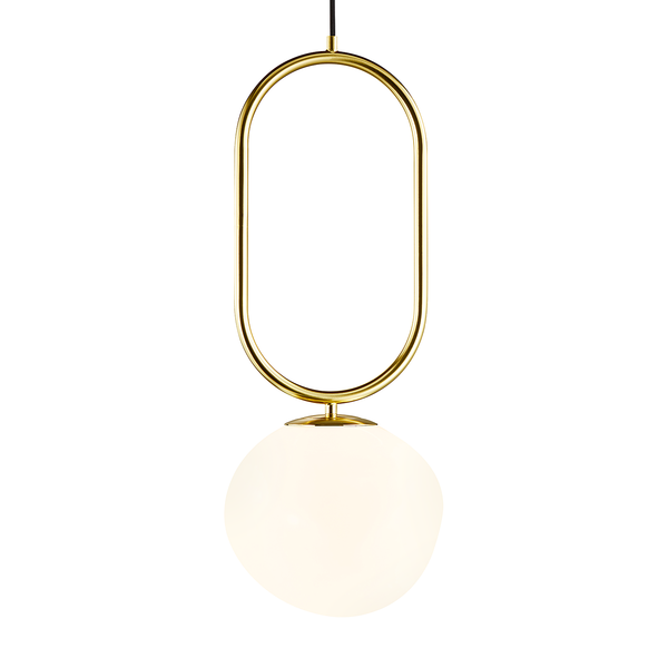Pendelleuchte Shapes - Metall / Opalglas - 1-flammig