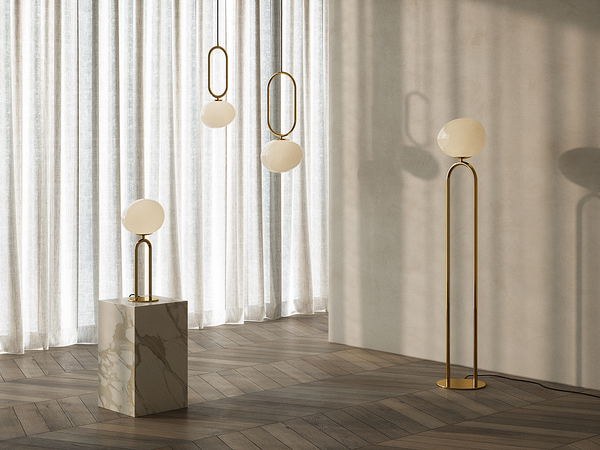 Pendelleuchte Shapes - Metall / Opalglas - 1-flammig