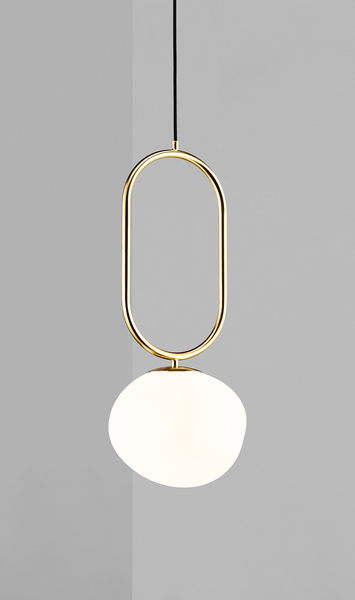 Pendelleuchte Shapes - Metall / Opalglas - 1-flammig
