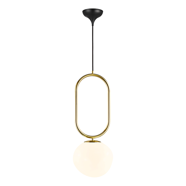 Pendelleuchte Shapes - Metall / Opalglas - 1-flammig
