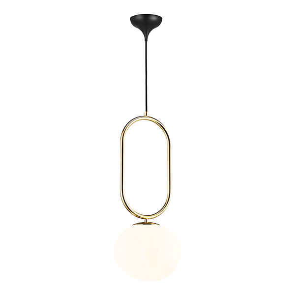 Pendelleuchte Shapes - Metall / Opalglas - 1-flammig