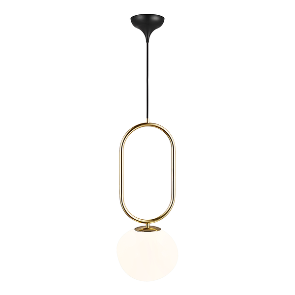 Pendelleuchte Shapes - Metall / Opalglas - 1-flammig