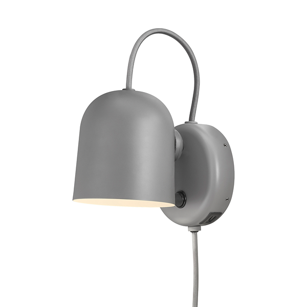 Wandleuchte Angle - Stahl - 1-flammig - Grau - Grau