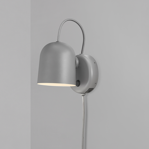 Wandleuchte Angle - Stahl - 1-flammig - Grau - Grau