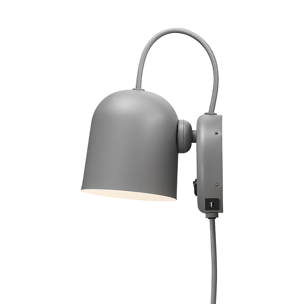 Wandleuchte Angle - Stahl - 1-flammig - Grau - Grau