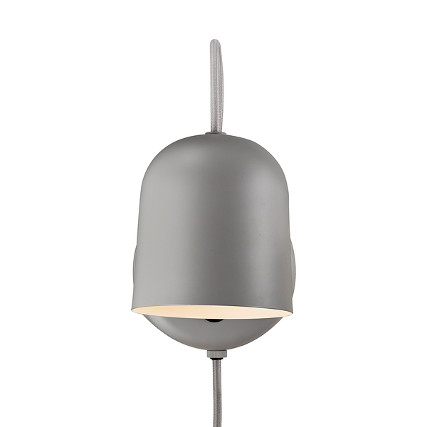 Wandleuchte Angle - Stahl - 1-flammig - Grau - Grau