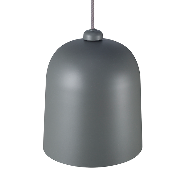 Pendelleuchte Angle - Stahl - 1-flammig - Grau - Grau