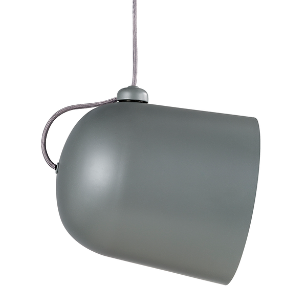 Pendelleuchte Angle - Stahl - 1-flammig - Grau - Grau