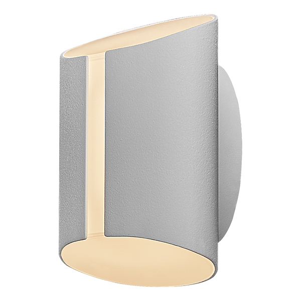 Wandleuchte Grip - Aluminium - 1-flammig - Weiß - Weiß