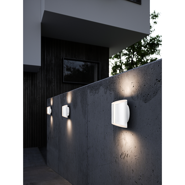 Wandleuchte Grip - Aluminium - 1-flammig - Weiß - Weiß