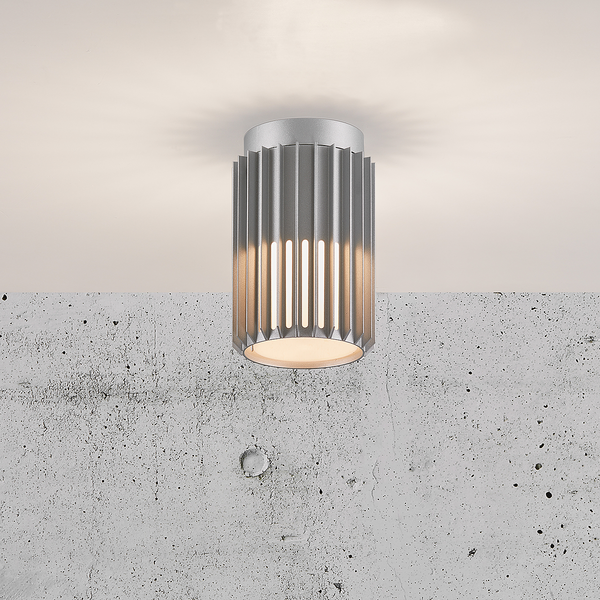 Deckenleuchte Aludra - Aluminium - 1-flammig - Silber - Silber