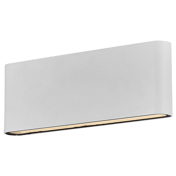 Wandleuchte Kinver - Aluminium / Glas - 1-flammig - Weiß - Weiß