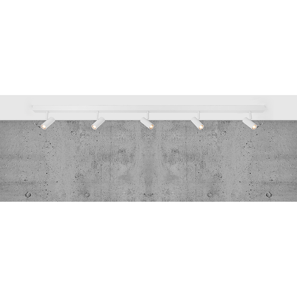 LED-Deckenleuchte Omari I - Stahl - 5-flammig - Weiß - Weiß
