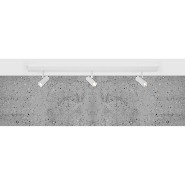 LED-Deckenleuchte Omari - Stahl - 3-flammig - Weiß - Weiß