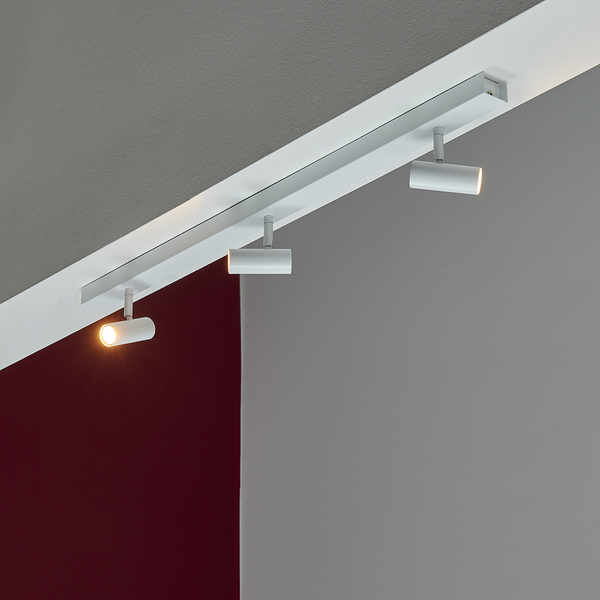 LED-Deckenleuchte Omari - Stahl - 3-flammig - Weiß - Weiß