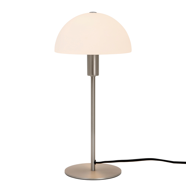 Tischleuchte Ellen - Stahl / Opalglas - 1-flammig - Silber - Silber