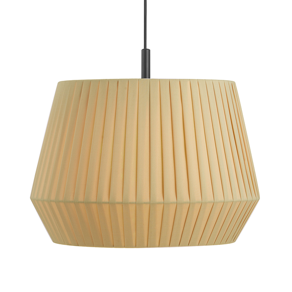 Pendelleuchte Dicte - Baumwolle / Stahl - 1-flammig - Beige - Beige