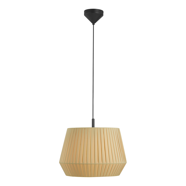 Pendelleuchte Dicte - Baumwolle / Stahl - 1-flammig - Beige - Beige