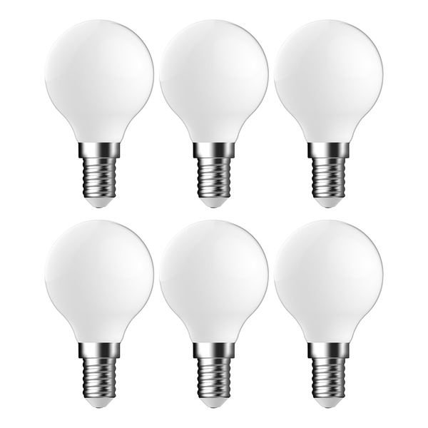 Leuchtmittel Fil VI (6er-Set) - Milchglas - 6-flammig - Weiß