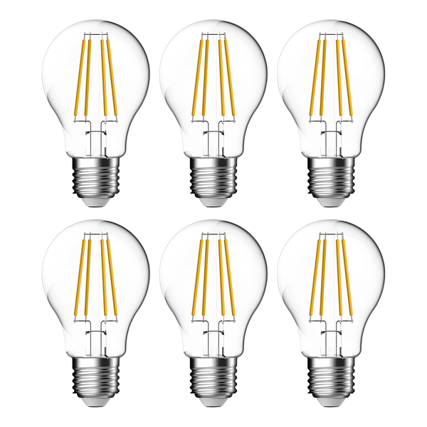 Leuchtmittel Fil II (6er-Set) - Klarglas - 6-flammig - Durchscheinend