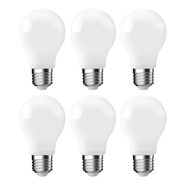 Leuchtmittel Fil II (6er-Set) - Milchglas - 6-flammig - Weiß