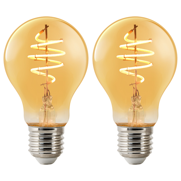 LED-Leuchtmittel Smart E27 (2er-Set) - Klarglas - 2-flammig