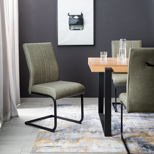 Freischwinger Ringa (2er-Set) - Olivgrün