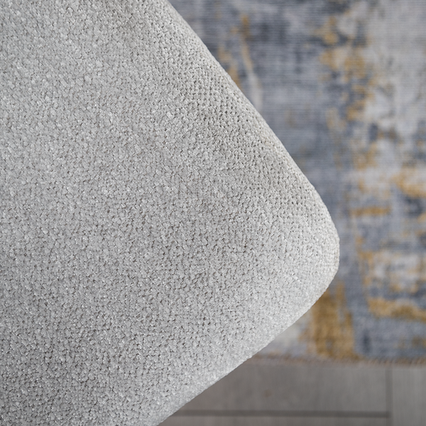 Esszimmerstuhl Mooena (2er-Set) - Strukturstoff / Eisen - Hellgrau