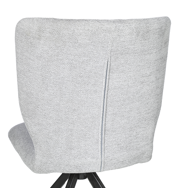 Esszimmerstuhl Mooena (2er-Set) - Strukturstoff / Eisen - Hellgrau