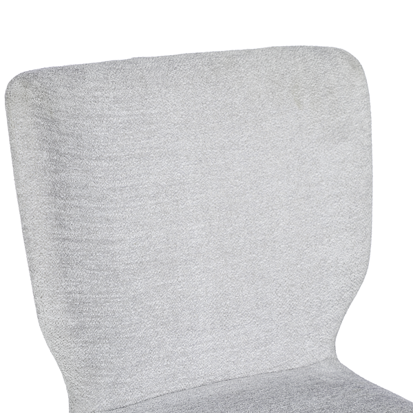 Esszimmerstuhl Mooena (2er-Set) - Strukturstoff / Eisen - Hellgrau