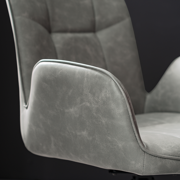 Drehbarer Armlehnenstuhl Sainga - Kunstleder /  Eisen