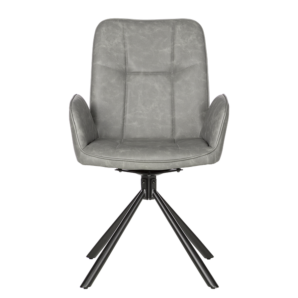 Drehbarer Armlehnenstuhl Sainga - Kunstleder /  Eisen