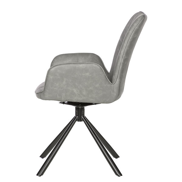 Drehbarer Armlehnenstuhl Sainga - Kunstleder /  Eisen