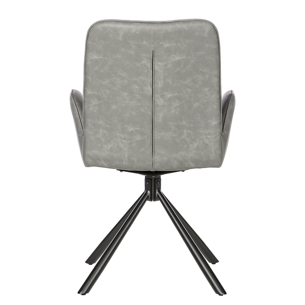 Drehbarer Armlehnenstuhl Sainga - Kunstleder /  Eisen