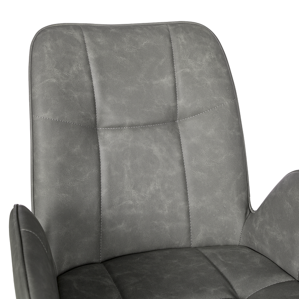 Drehbarer Armlehnenstuhl Sainga - Kunstleder /  Eisen