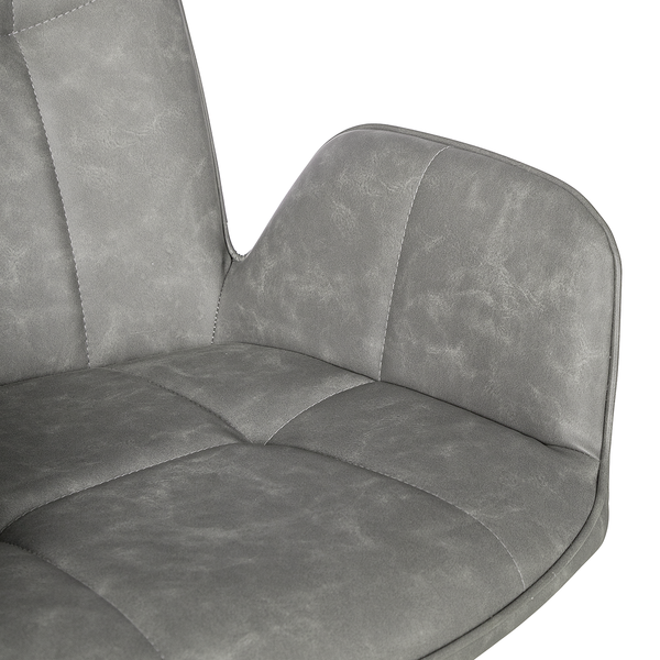 Drehbarer Armlehnenstuhl Sainga - Kunstleder /  Eisen