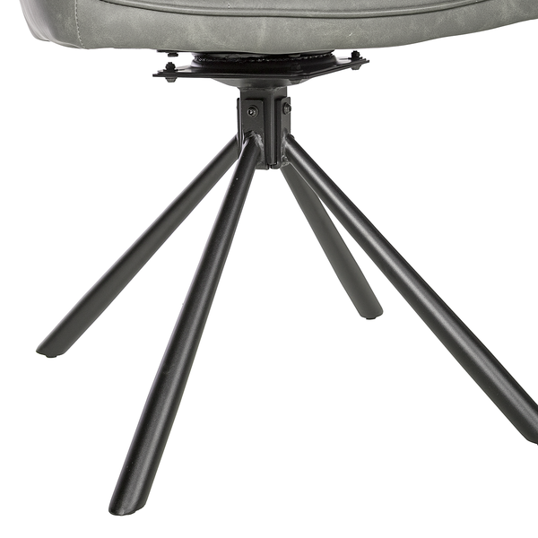 Drehbarer Armlehnenstuhl Sainga - Kunstleder /  Eisen